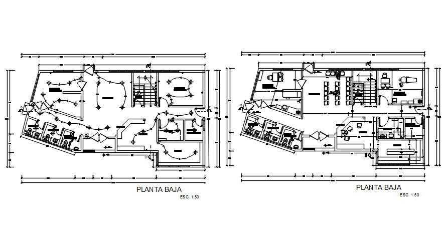 18x10m hospital plan is given in this autocad drawing file. Download the Autocad file.