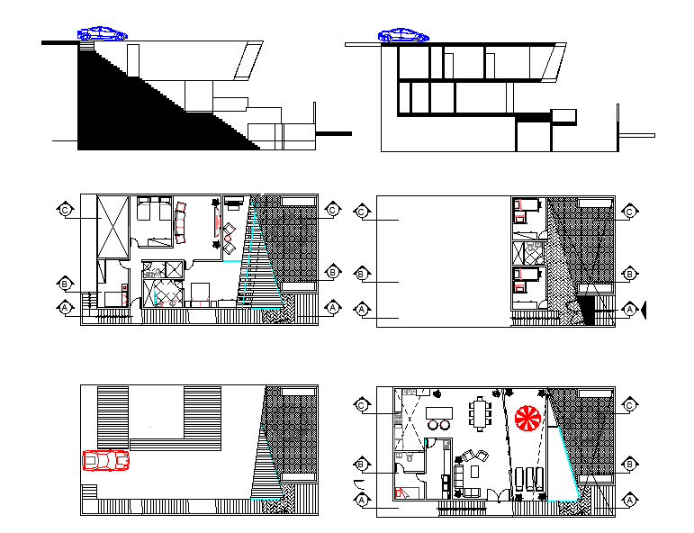 18x11 Meter 3 BHK luxurious Plan AutoCAD File