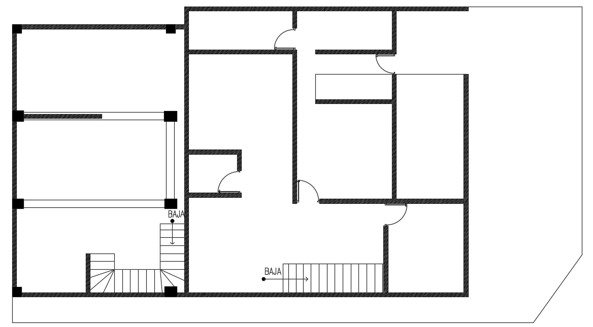 18x11m local shop cum house plan first floor structural layout