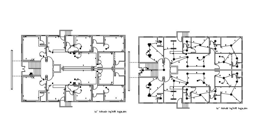 18x12m house plan electrical drawing
