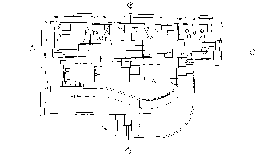 18x12m house plan is given in this Autocad drawing file.Download now.