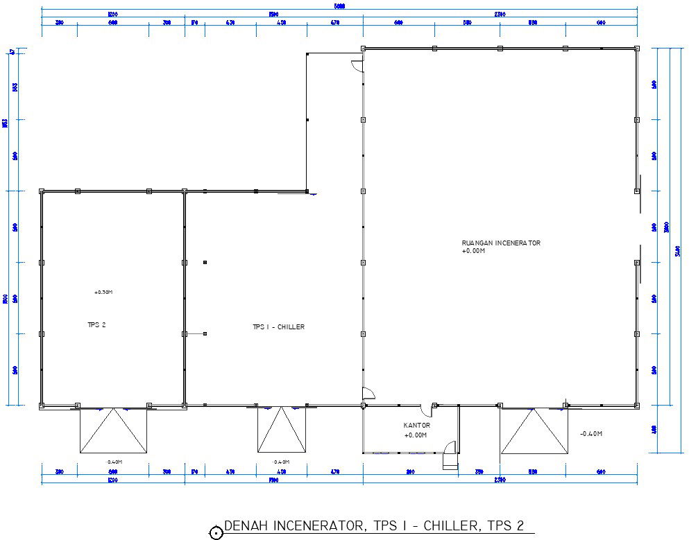 18x12m ware house chiller and incerator room CAD drawing