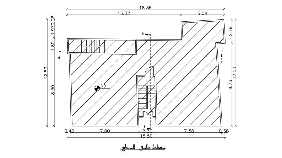 18x13 Mete Terrace Plan AutoCAD File