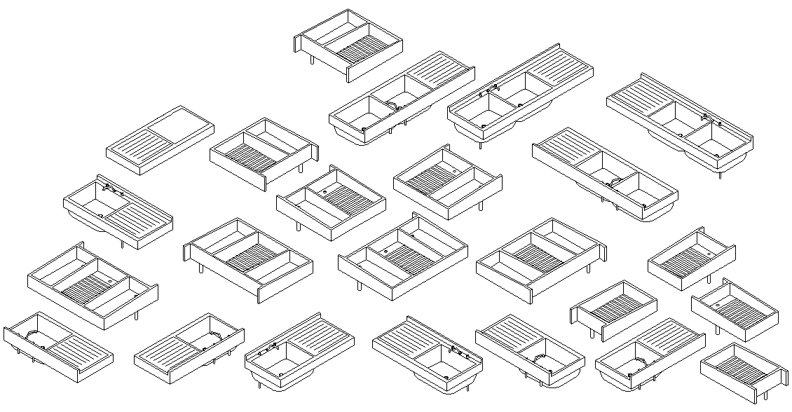 18x13m house plan of water sink detail drawings are given in this Autocad drawing file. Download the Autocad model.