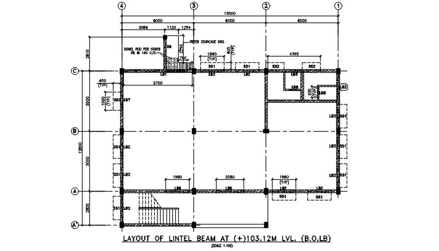 18’x13’ size of MIBK laboratory details are given in this 2D Autocad DWG drawing file. Download the Autocad DWG drawing file.