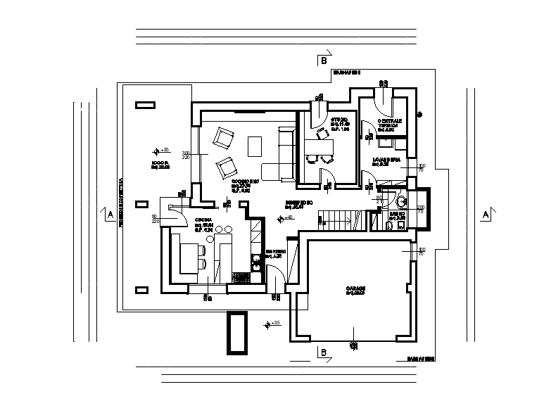 18x15m office plan is given in this Autocad drawing file. Download now.