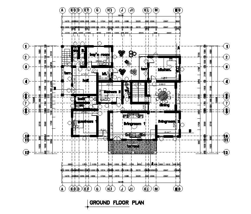 18x17m house plan is given in this Autocad drawing file.Download now.