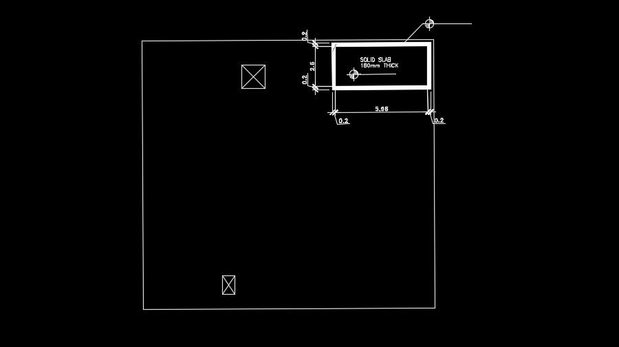 18x17m industrial plan solid slab detail drawing