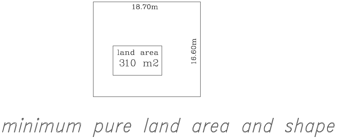 18x17m residential site layout AutoCAD drawing