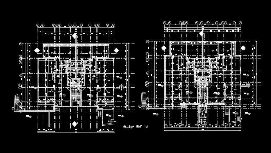 18x18m 2nd & 3rd floor house plan Architecture drawing
