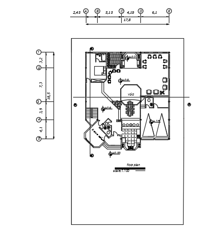 18x18m architecture ground floor house plan