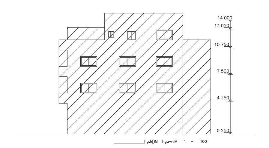 18x20 Meter Back Elevation AutoCAD File