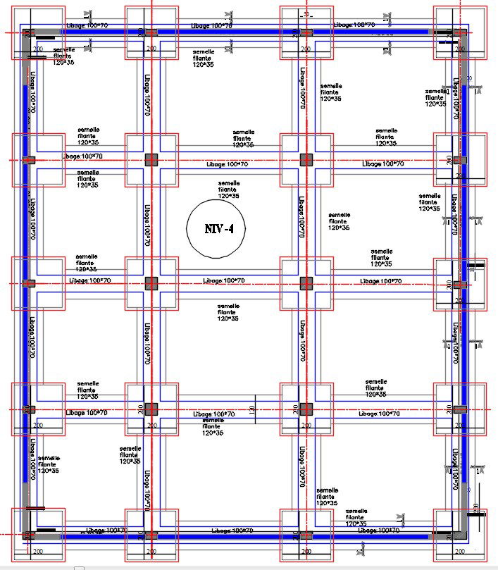 18x21m building foundation cum column dimensions