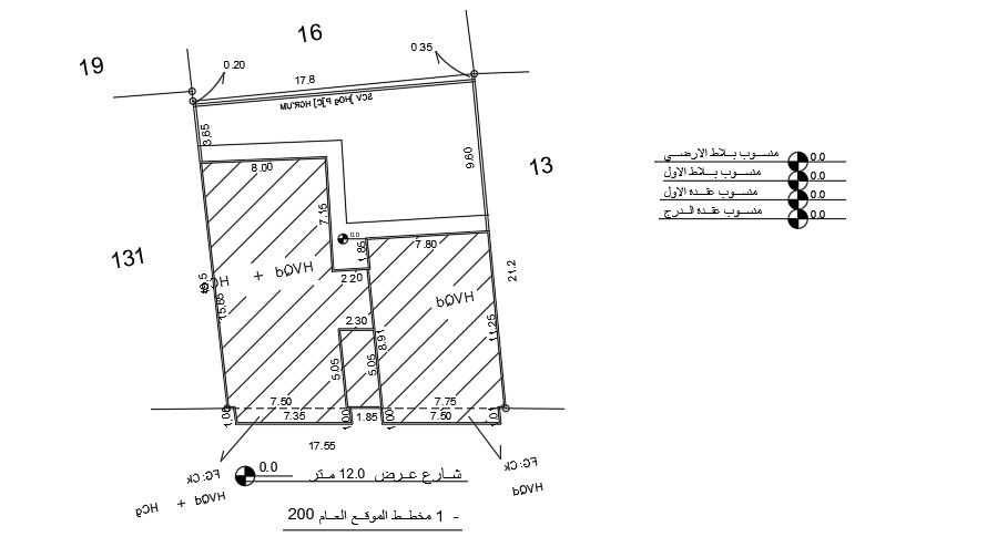 18x21m residential site layout AutoCAD drawing