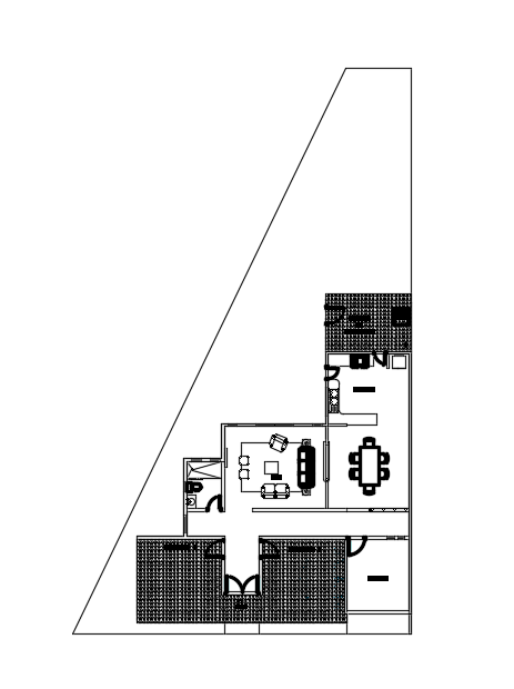 18x30m residential site layout AutoCAD 2d drawing