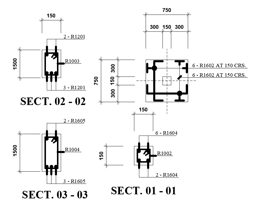 19x10m house plan of column section details are given in this Autocad drawing file.Download now.