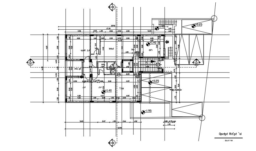 19x12 Meter 3 BHK Floor Plan With Site Plan Apartment DWG File