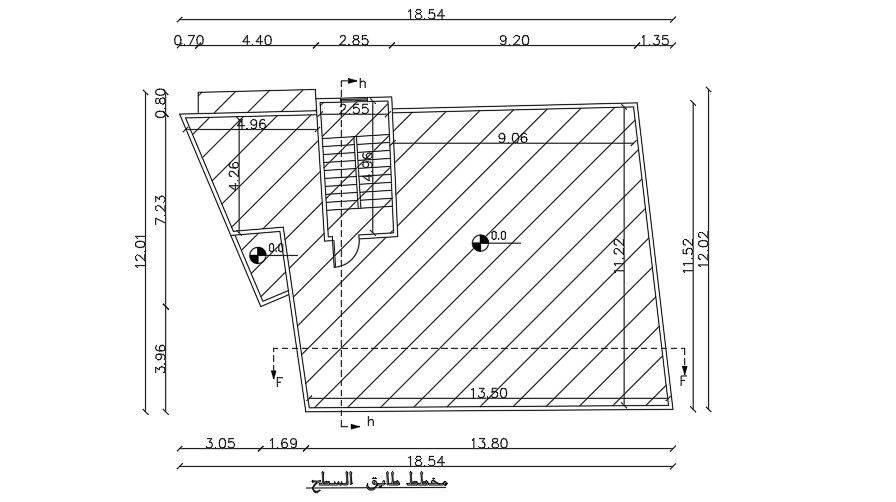 19x12 Meter 4 BHK House Terrace Plan AutoCAD File