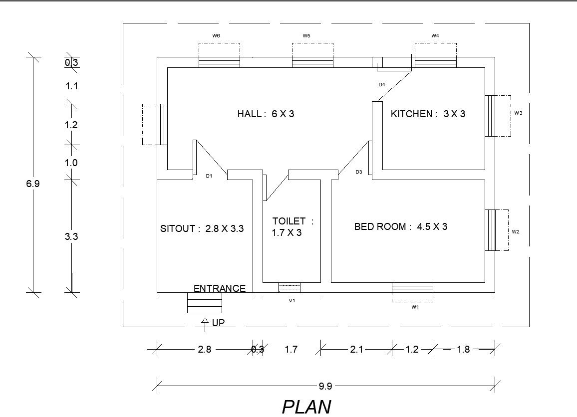 Detailed Small Home CAD Drawing File in DWG Format