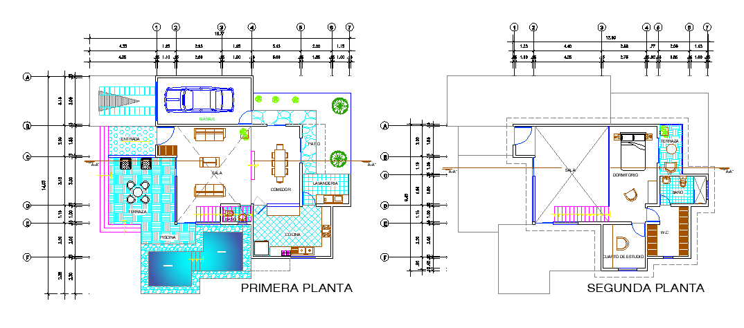 1 BHK House Plan Autocad Drawing