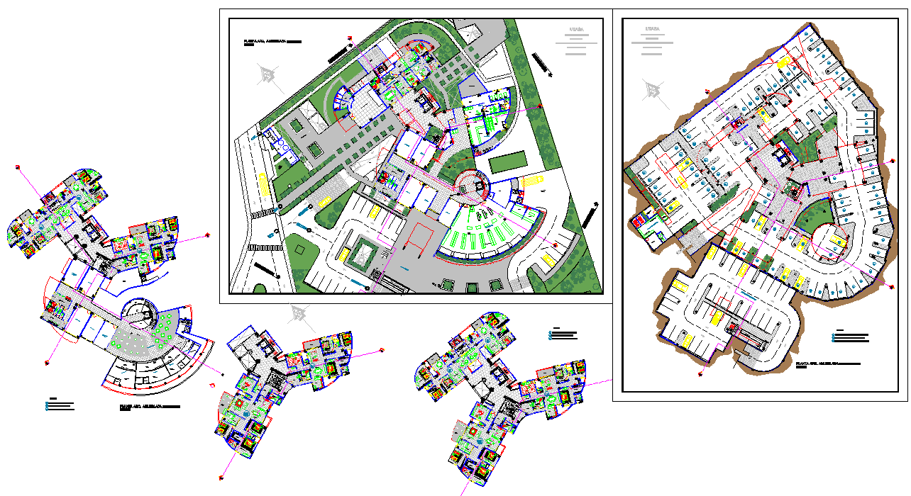 High Rise Apartment DWG Layout with Floor and Master Plan Details