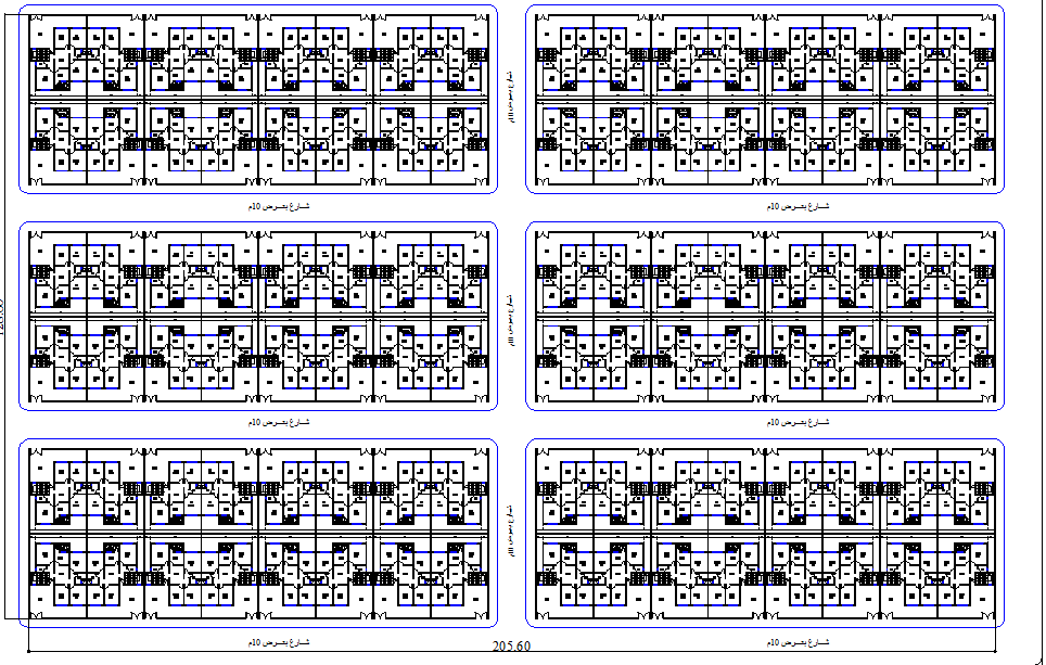 Twin House AutoCAD DWG Plan with Detailed 2D Layout and Dimensions
