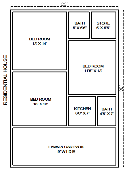 Simple Residential Home plan