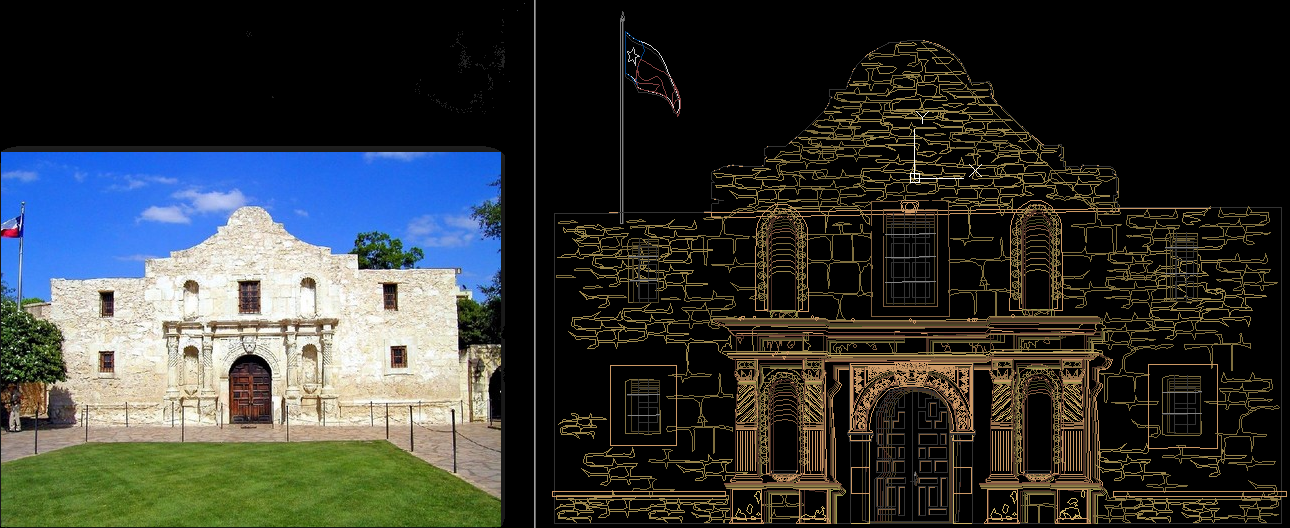 The Alamo DWG Design with 2D Architectural Layout for Designers
