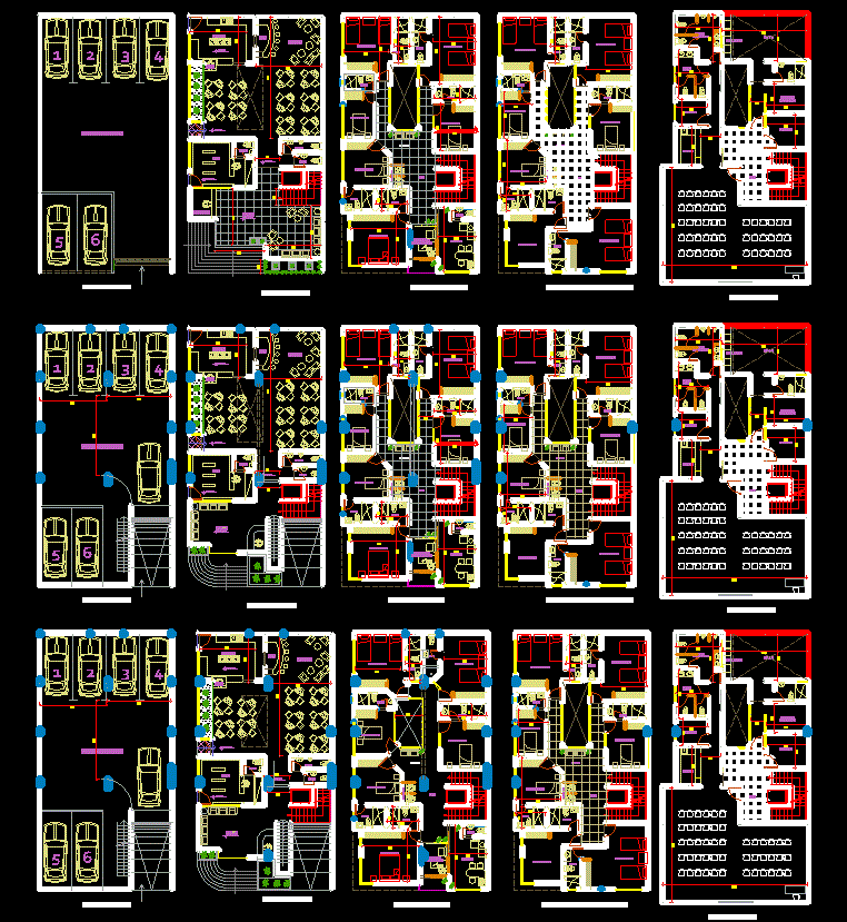 Hotel Project CAD Drawing for Architectural and Interior Design Layout