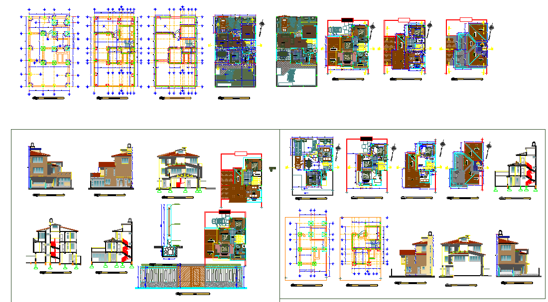 Download Triplex House Plans DWG File for Accurate Home Layouts