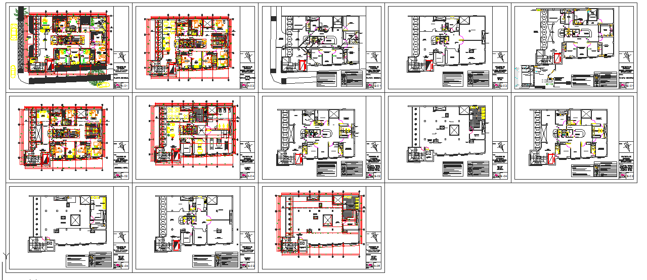 Clinic Detail Plan DWG with Multi Room Medical Floor Layouts