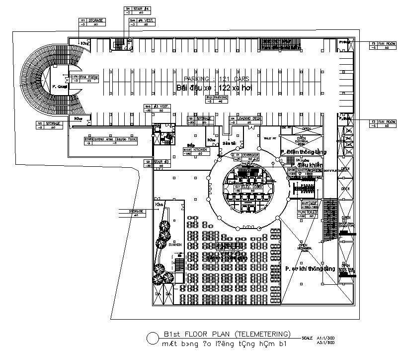 1st floor plan of telemetering in AutoCAD 2D drawing, dwg file, CAD file