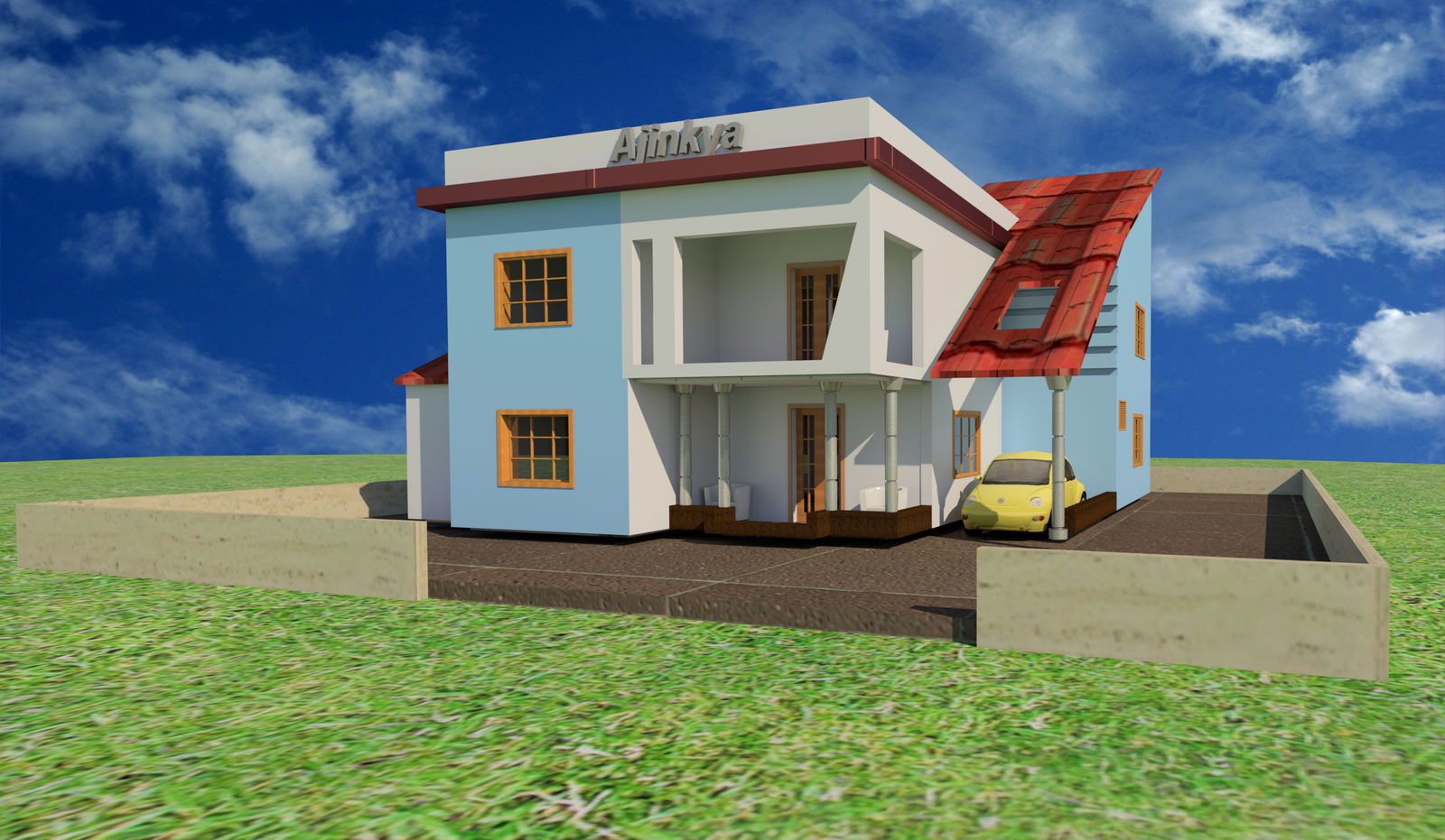 2 BHK 3D Residential Building