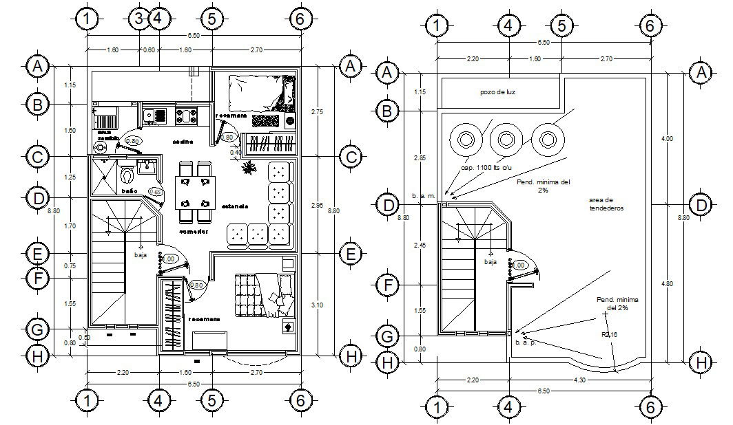 2 BHK Fully Furnished Bungalow Design Plan