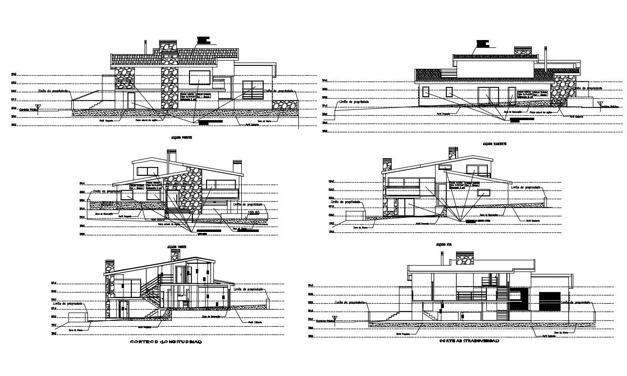 2 Storey Architecture House Building Design CAD Drawing