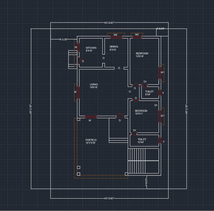 2 bhk House Plan