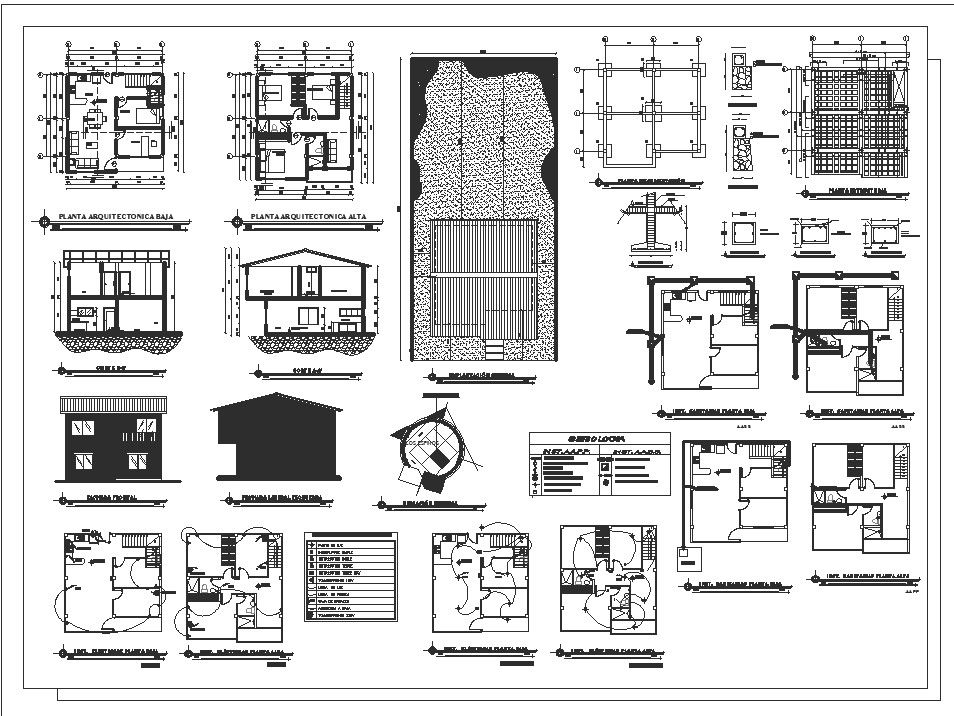 2 Storey House Elevation In AutoCAD File