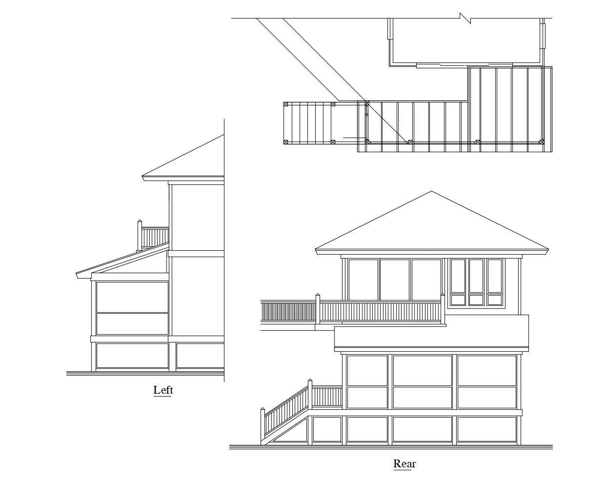 2 storey house with elevation in AutoCAD 