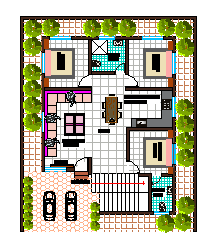 2000 Sqft House Plan Drawing Download DWG CAD FIle.