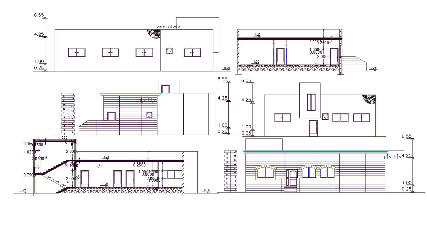 2000 Square Feet Architecture House Building Elevation Design