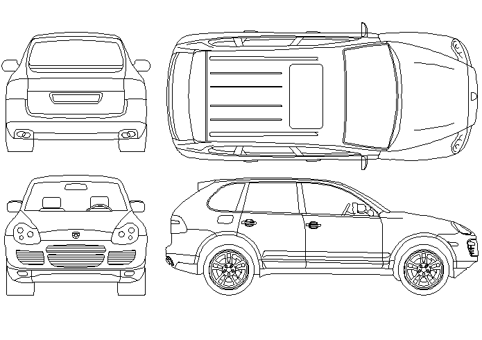 2003 model car detail dwg file