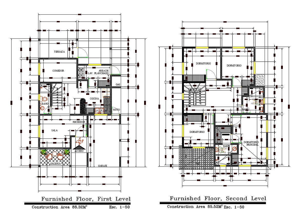 200 Square Meter House Plan AutoCAD Drawing Download DWG File