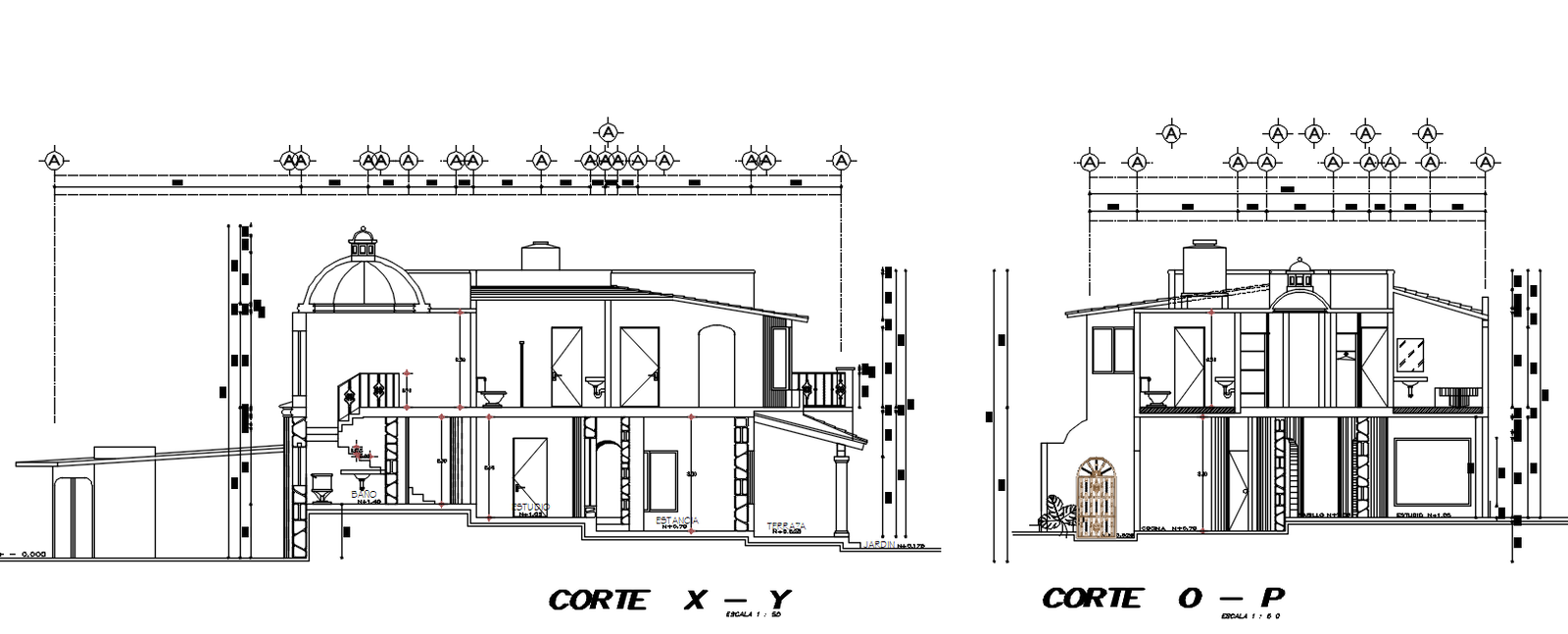 200 Square Meter House Section drawing Drawing Download DWG File