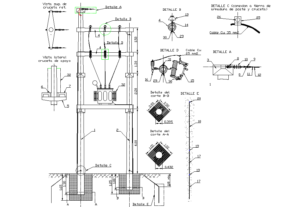 200kva three phase air station dwg file