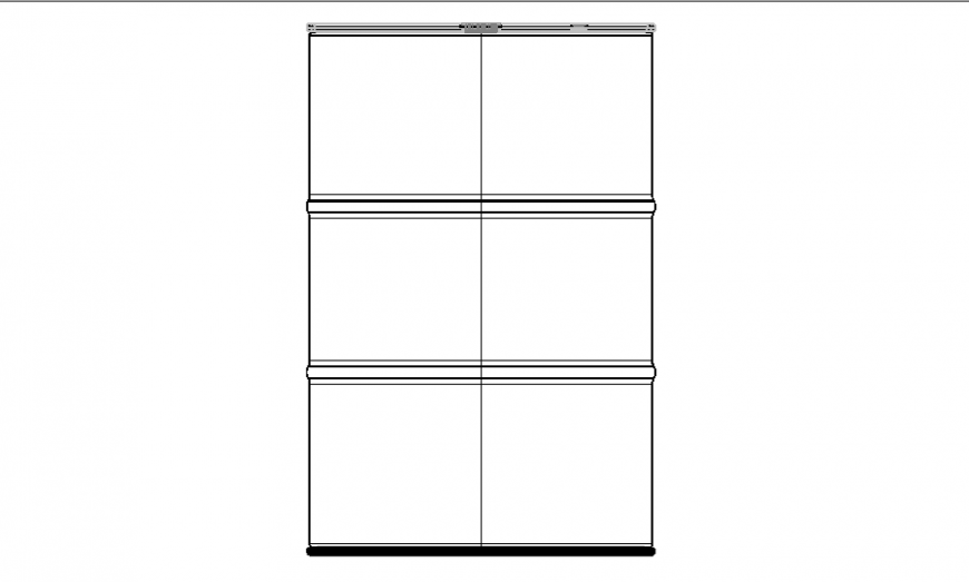 200L Steel Drum plan autocad file