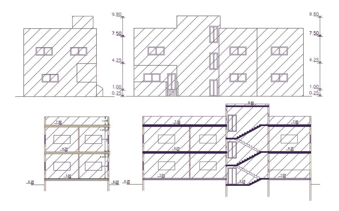 204 Square Yards House Building Design AutoCAD File