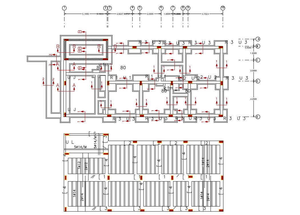 20 By 42 Feet House Construction Plan CAD Drawing