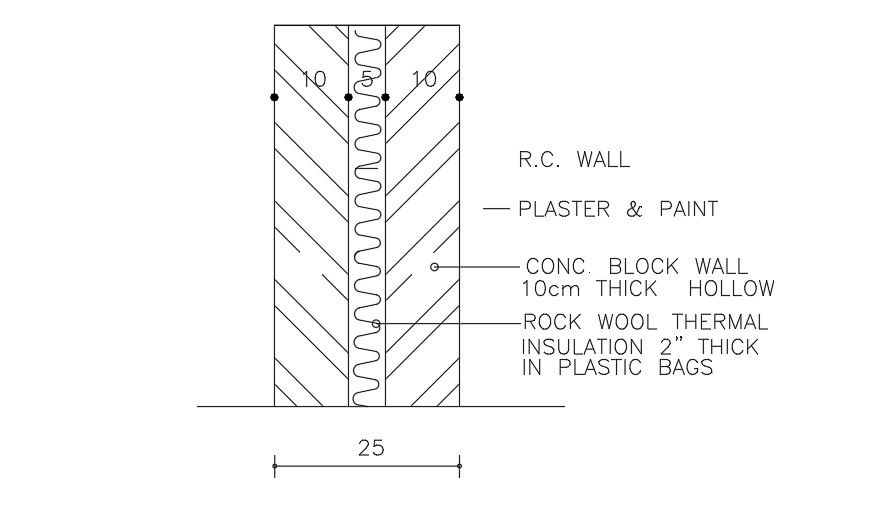 20 Cm Thick Wall Plan Download