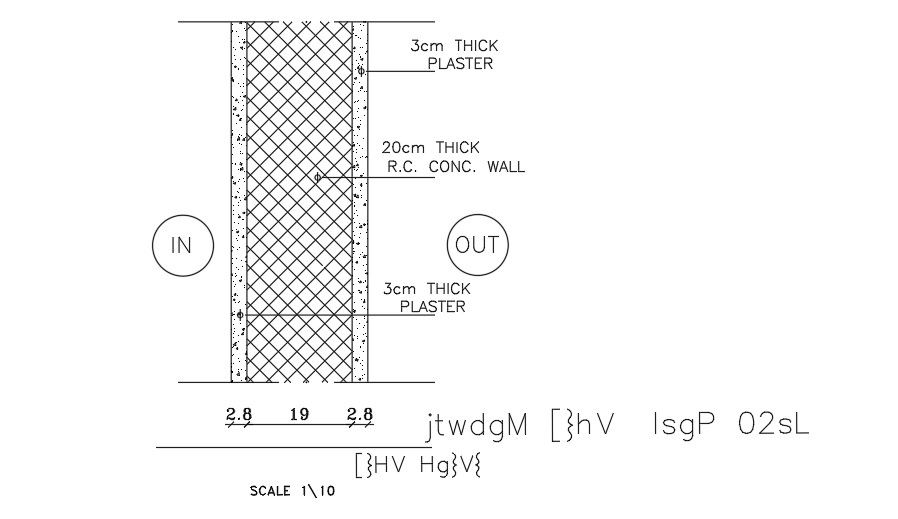 20 Cm Thick Wall Plan Free Download
