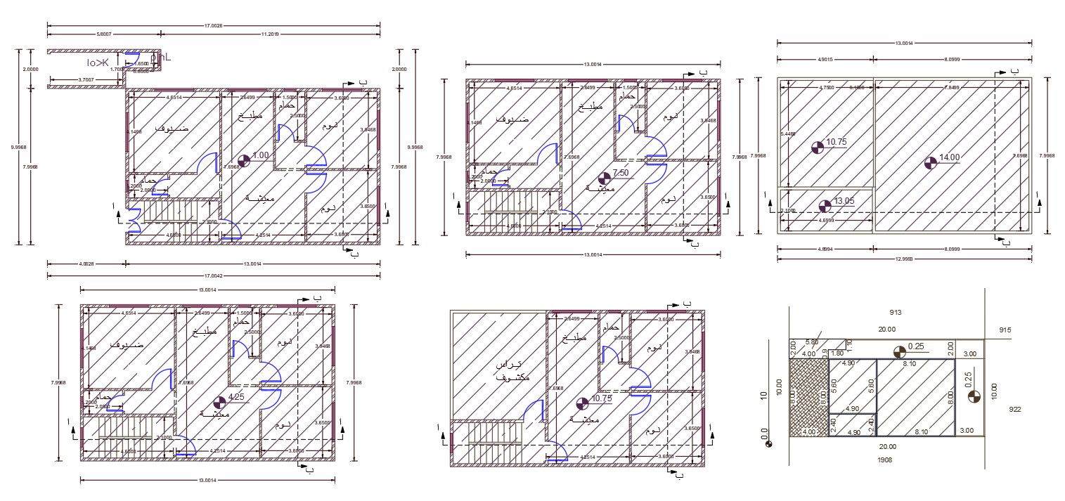 20Mtr X 10Mtr Architecture Apartment House Floor Plan CAD File